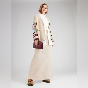 TOPSHOP Maxi‎ Skirt in Light Beige size 12 NWT